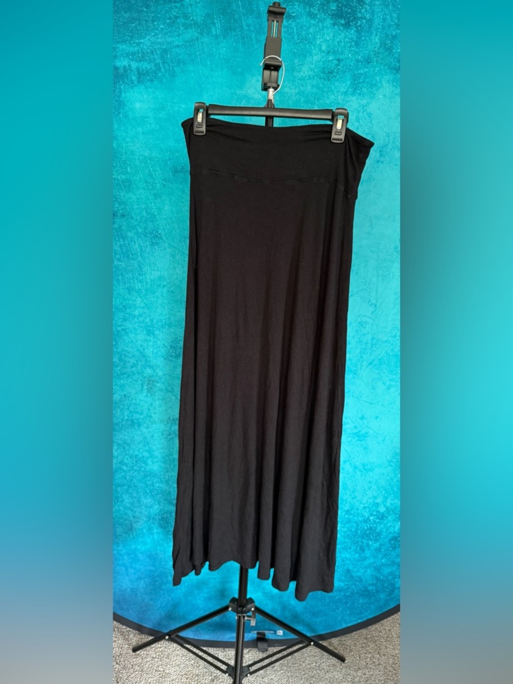 Molli & Mia foldover waist black maxi skirt